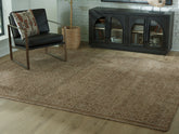 Prime Furniture - Ashley Furniture - Merrittman Rug - 7'8" x 10' Area Rug / Brown/Ivory - R407701